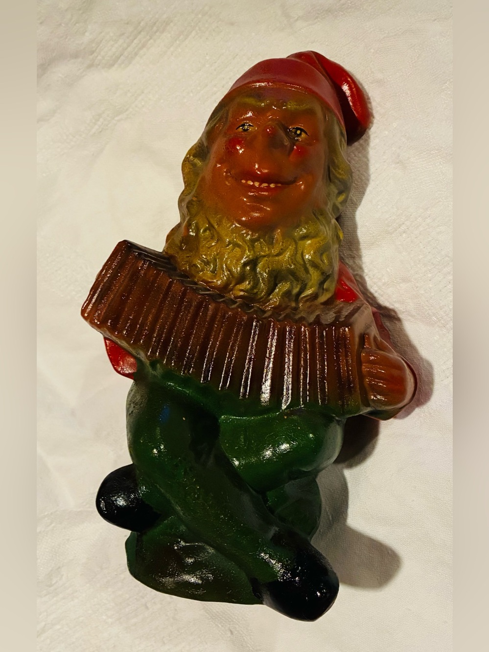 Vintage Terra Cotta German Decorative Holiday Gnome Figurine